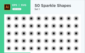 Sparkle shape symbol sign Set 50-V3-1