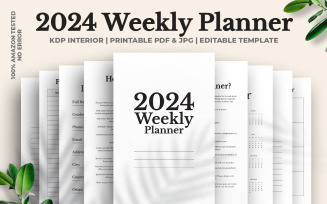 2024 Weekly Planner Kdp Interior
