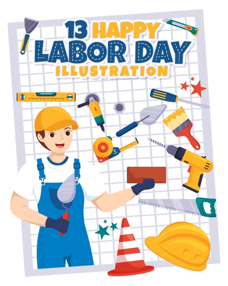 Kit Graphique #344619 Happy Labor Divers Modles Web - Logo template Preview