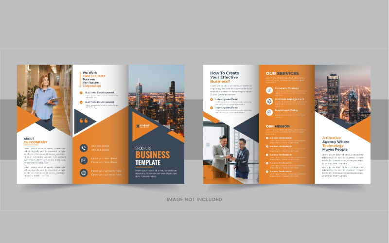 Creative Business Trifold Brochure layout vector Corporate Identity