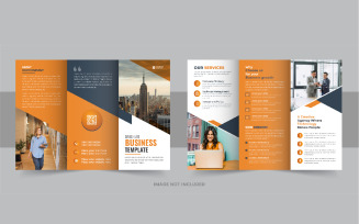 Creative trifold business brochure design layout