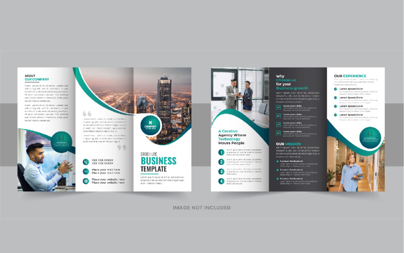 Creative trifold business brochure layout Corporate Identity