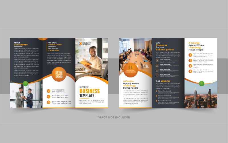 Creative trifold business brochure Corporate Identity