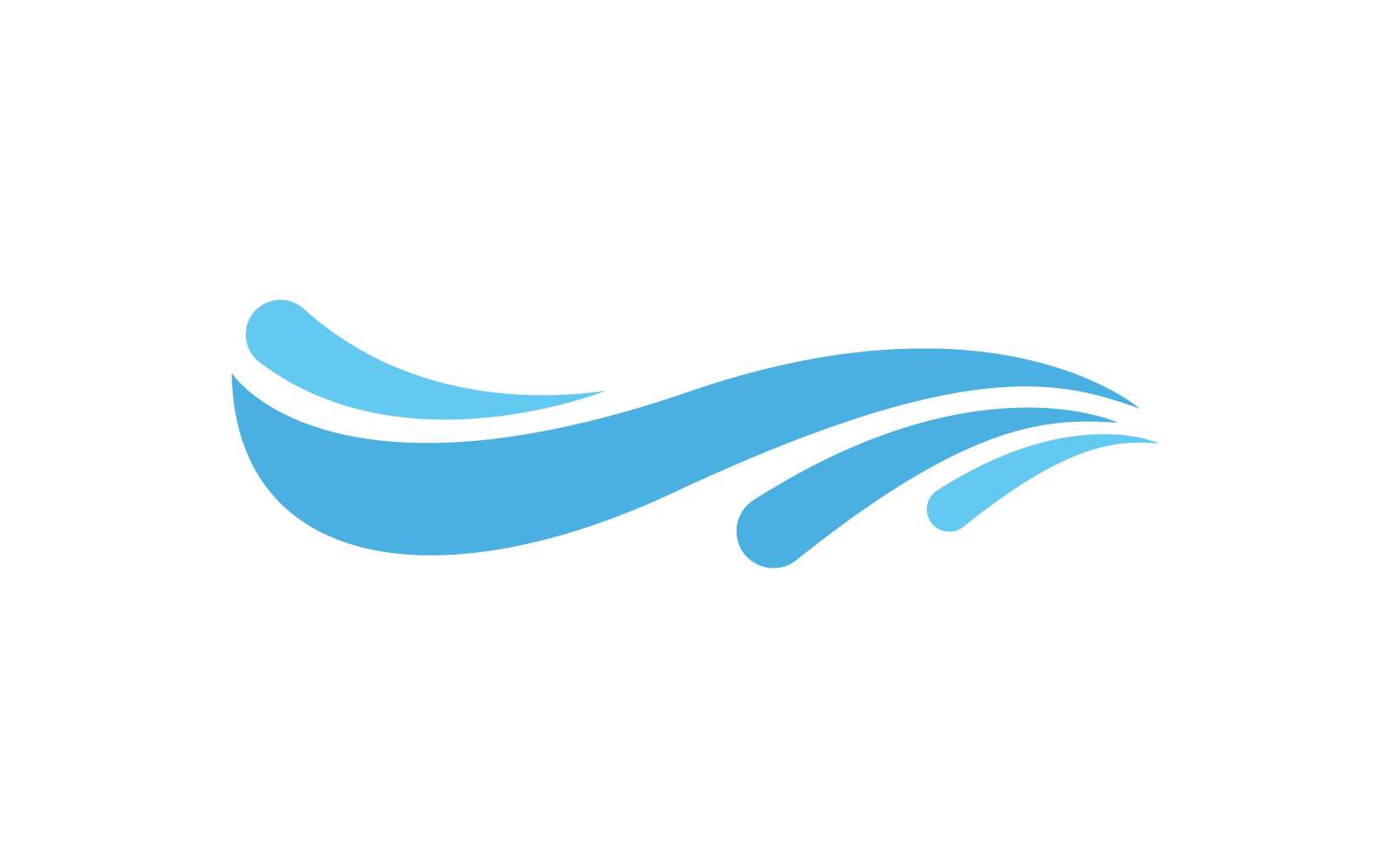 Logo Water Wave Illustration Vektor flaches Design
