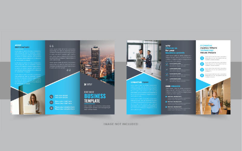 Modern business tri fold brochure Corporate Identity