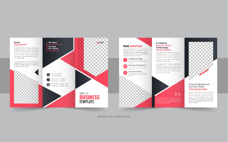 Modern business trifold brochure design Corporate Identity