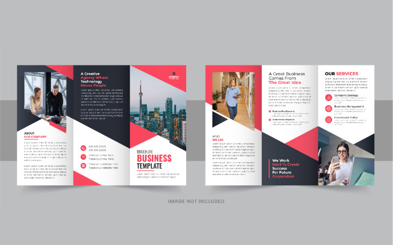 Modern business trifold brochure Corporate Identity