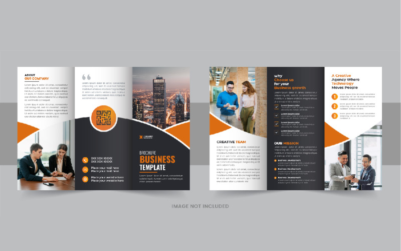 Modern tri fold business brochure template layout Corporate Identity