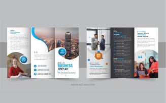 Modern tri fold business brochure template