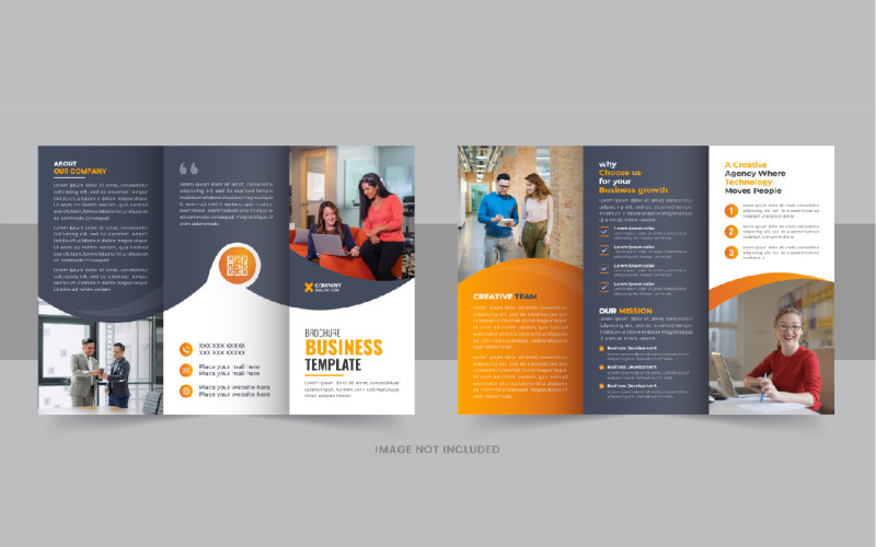 Modern tri fold business brochure Corporate Identity