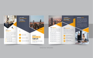 Modern trifold business brochure template layout