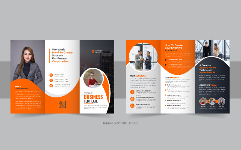 Modern trifold business brochure template Corporate Identity