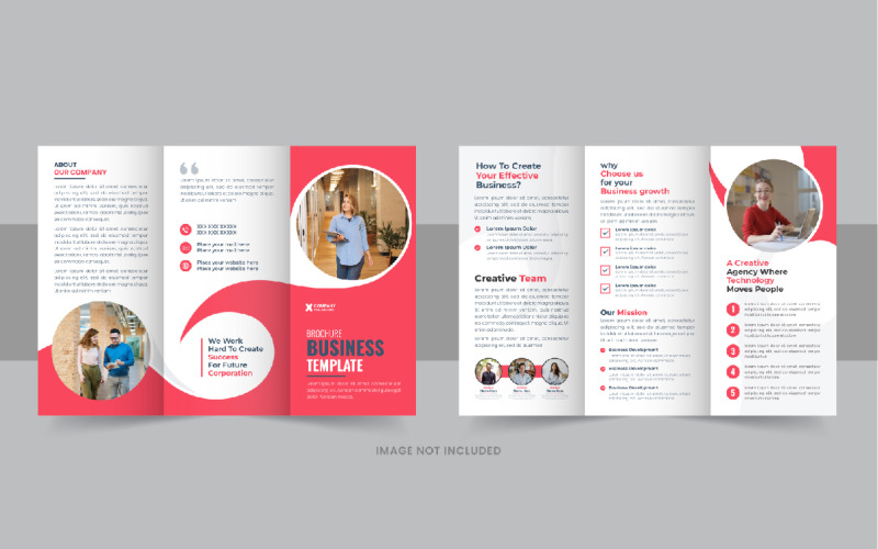 Multicolor Modern trifold business brochure Corporate Identity