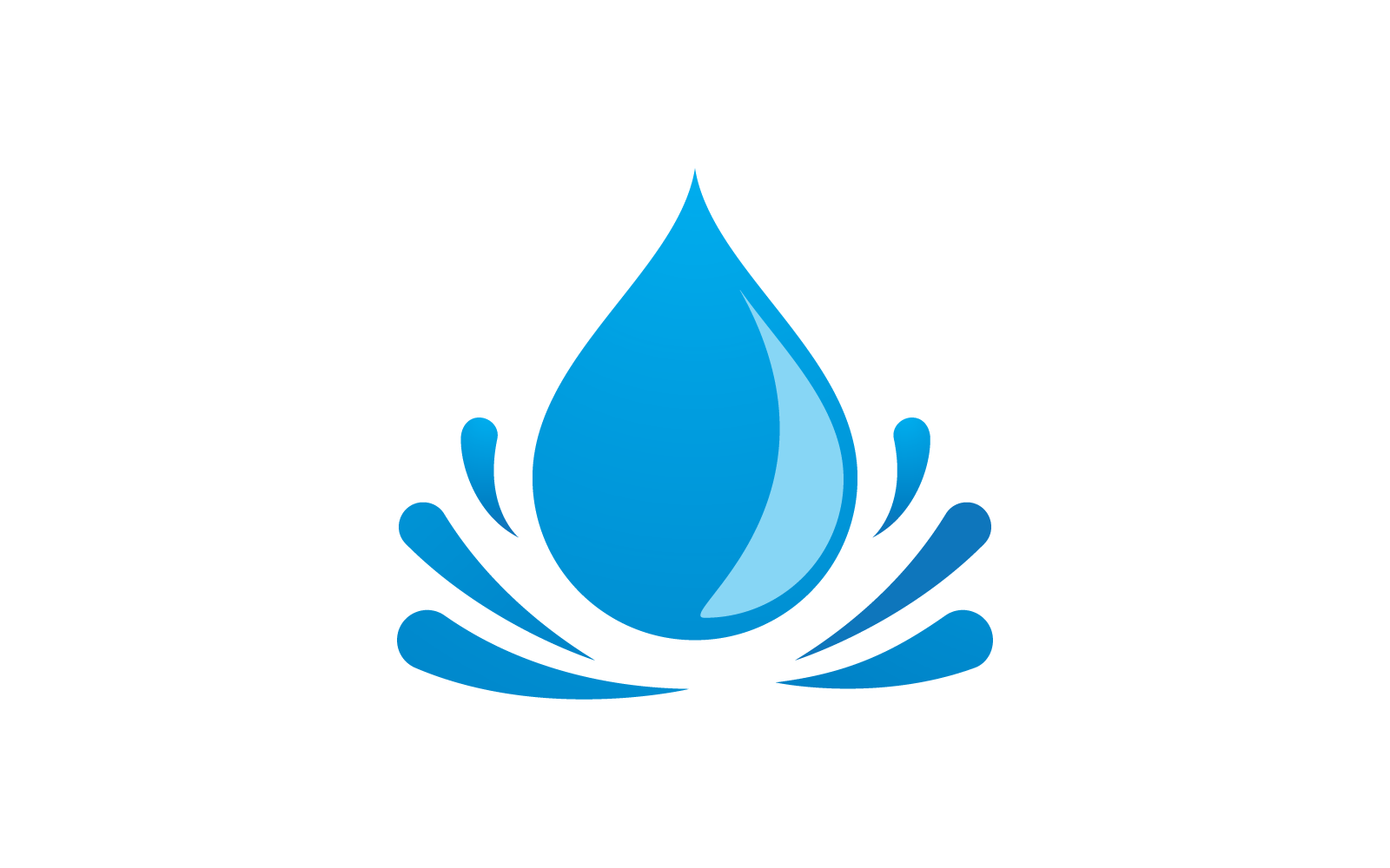 Su damlası logo vektör çizimi