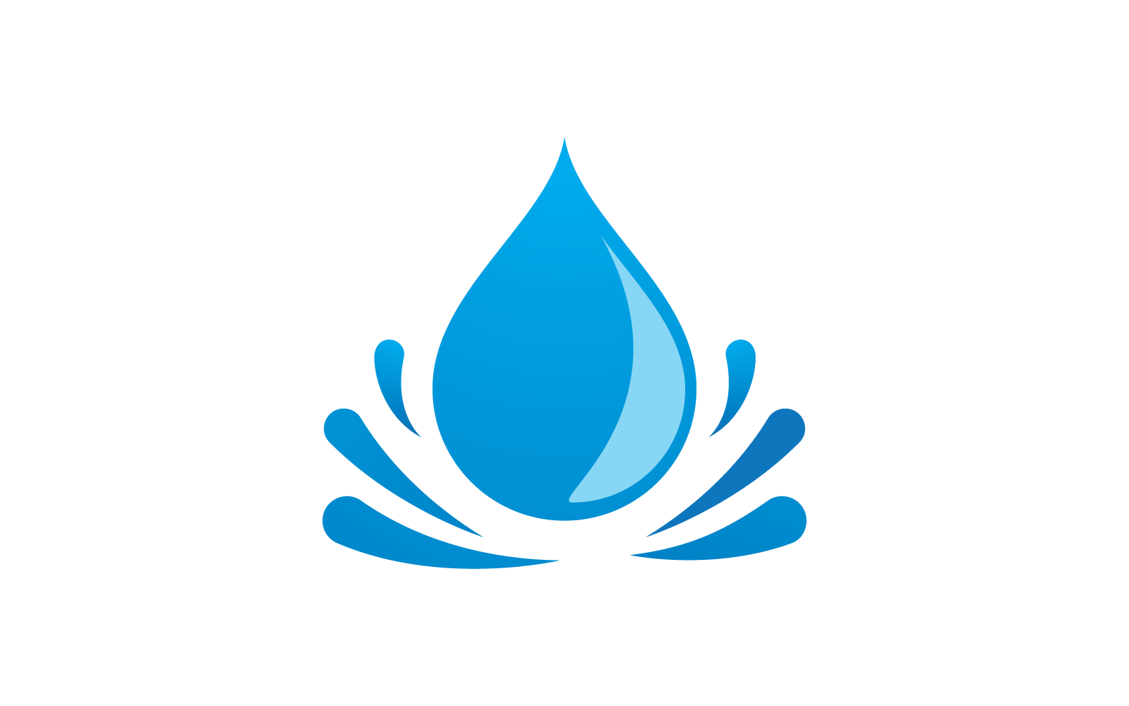 Waterdruppel logo vector illustratie