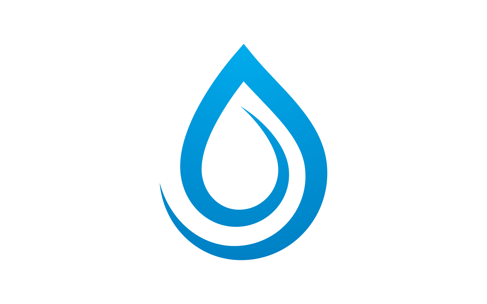 Vector de diseño plano de icono de logotipo de ilustración de gota de agua
