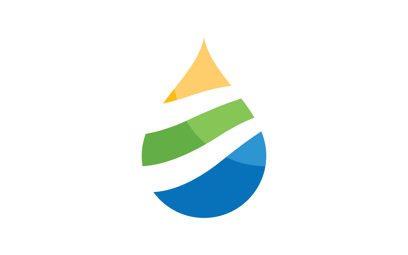 Vector de diseño plano de ilustración de gota de agua de logotipo