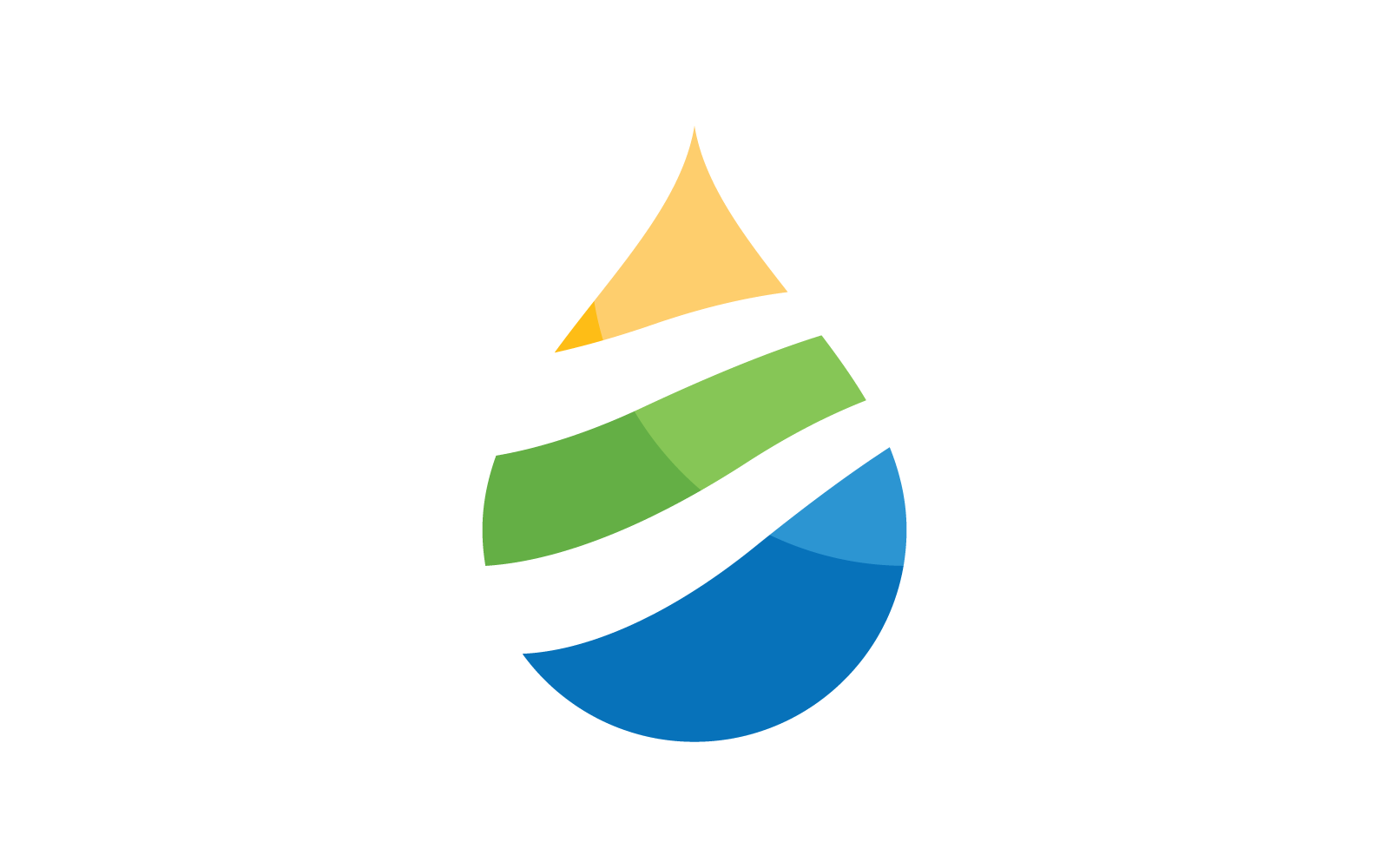 Vetor de design plano de ilustração de gota de água de logotipo
