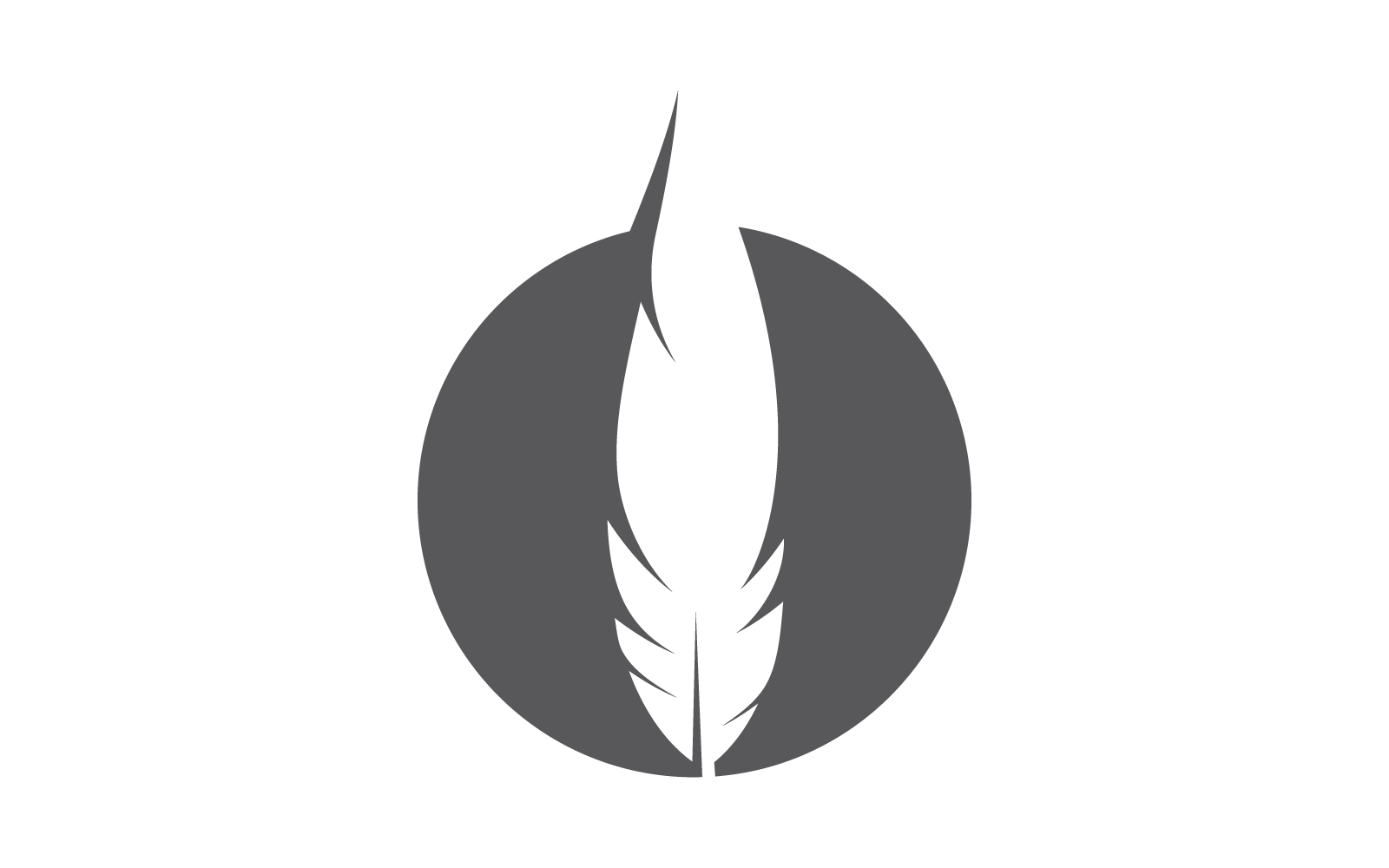 Feather illustration logo icon vector flat design template eps 10