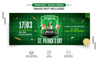 Happy St Patricks Day Social Media Template