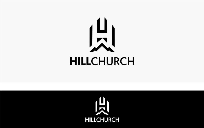 Hill Church Logo Design Template Logo Template