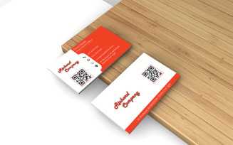 Orange and White Contrast Business Card Templates