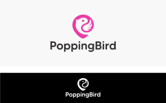 Popping Bird Logo Design Template