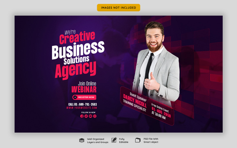 We Are Creative Digital Business Marketing Agency Social Media Banner Template
