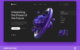 AIVision – Saas Hero Section Figma Template