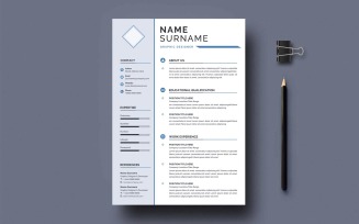 Clean and modern resume or cv template.