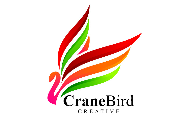 Crane Bird Logo Bird Logo animal logo Logo Template