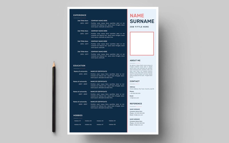 Creative cv resume template design. Resume Template