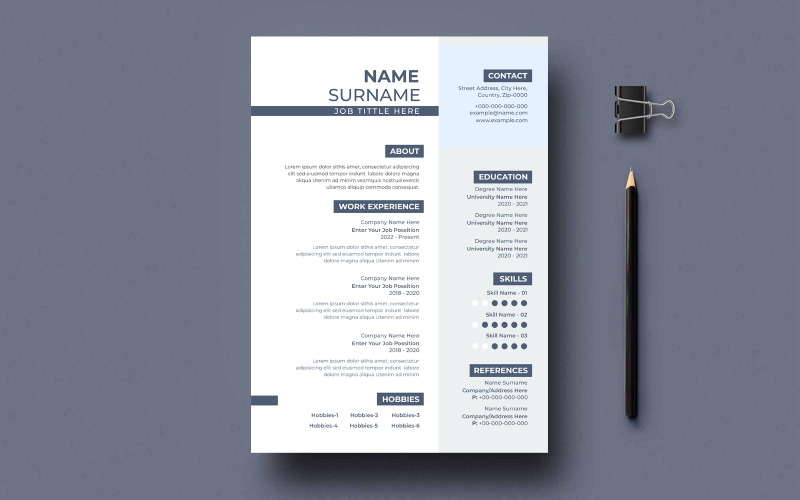 CV resume template design your business Resume Template