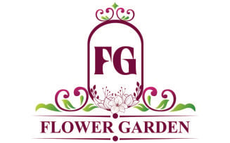 Flower Logo, FG Logo FG garden logo