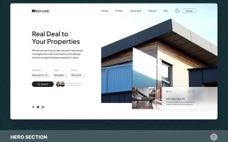 KeyLand - Real Estate Hero Section Figma Template