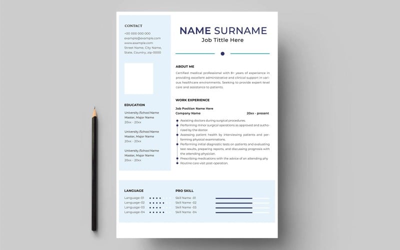 Minimalist resume template design your business Resume Template