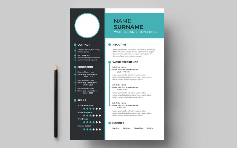 Professional cv resume template design Resume Template