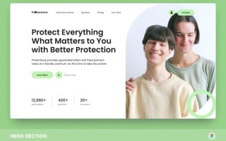 ProtectSure - Insurance Hero Section Figma Template