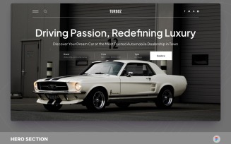 Turboz - Car Dealer Hero Section Figma Template