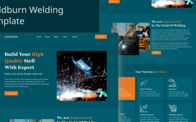 Weldburn - Welding Metal And Steelworks HTML Template Website Template
