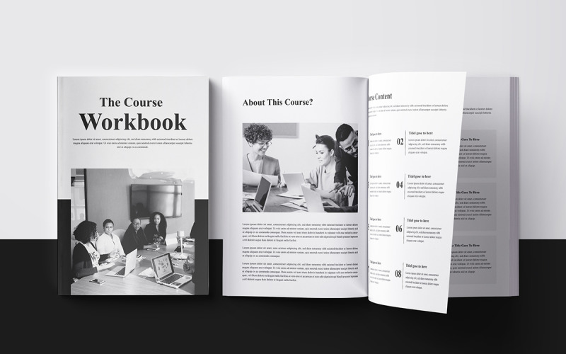 Course Workbook and Workbook Magazine Magazine Template