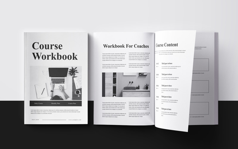 Course Workbook Magazine Layout Magazine Template