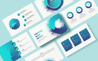 Creative Work Report PowerPoint Template