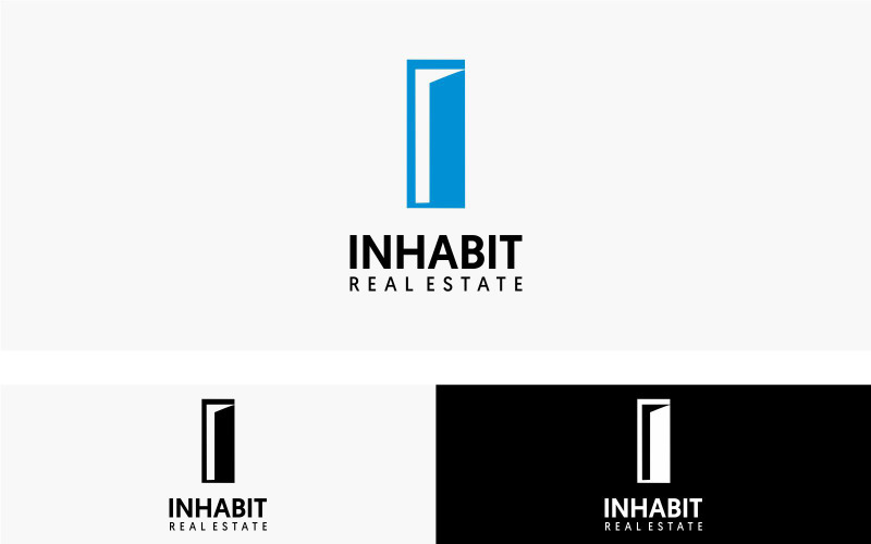 Inhabit Real Estate Logo Design Template Logo Template