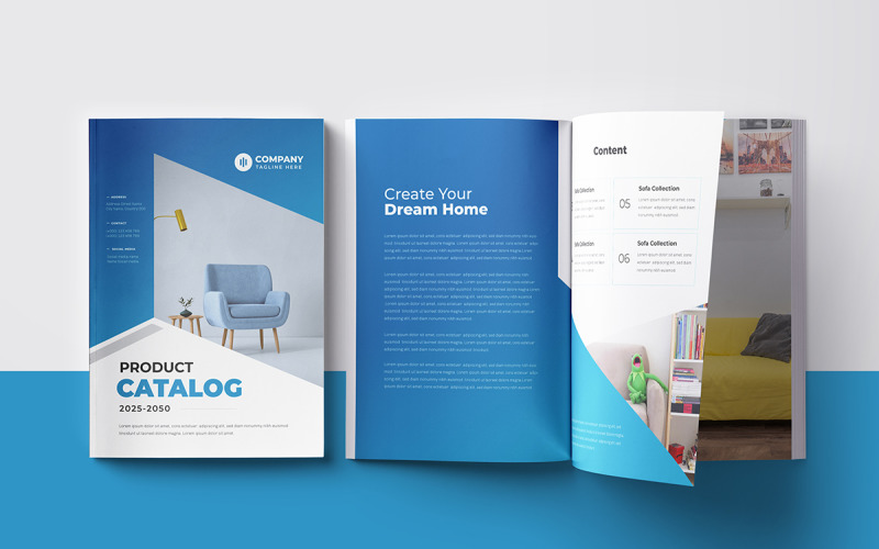 Product Catalog Layout Template Design and Catalogue Magazine Template
