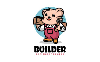 Builder Mascot Cartoon Logo