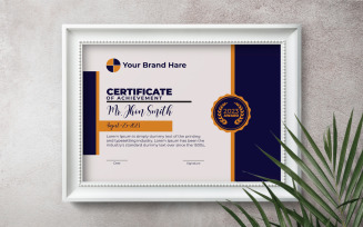 Certificate of achievement award template.