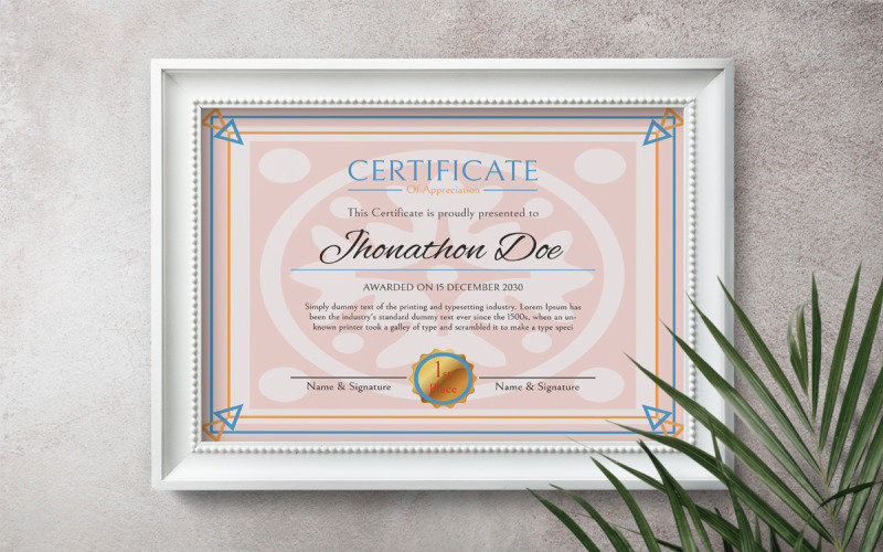 Certificate of Appreciation award template Certificate Template