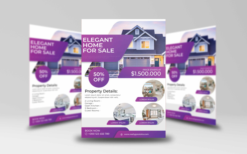 Elegant Home For Sale Flyer Template 6 Corporate Identity