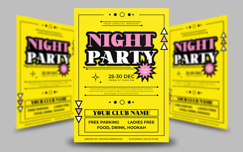 Night Party Flyer Template 5 Corporate Identity